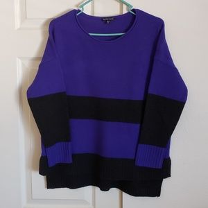 Eileen Fisher Purple and Black sweater XS